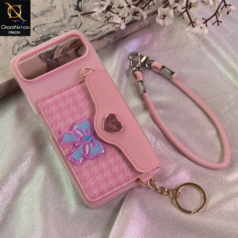 Infinix Smart 10 Plus Cover - Light Pink - New & Luxury Elegant Phone Case with Wallet Pocket & Shoulder Strap