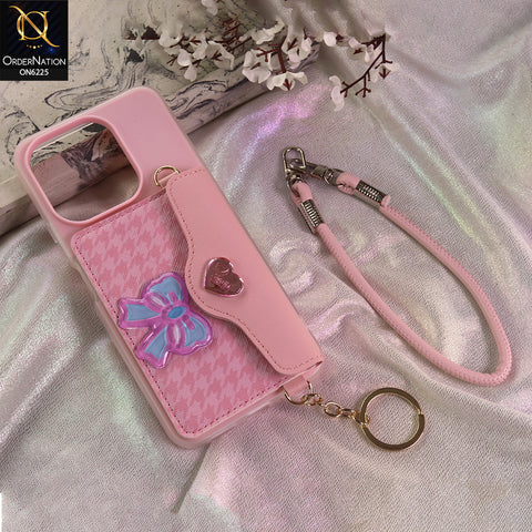 Infinix Smart 9 HD Cover - Light Pink - New & Luxury Elegant Phone Case with Wallet Pocket & Shoulder Strap