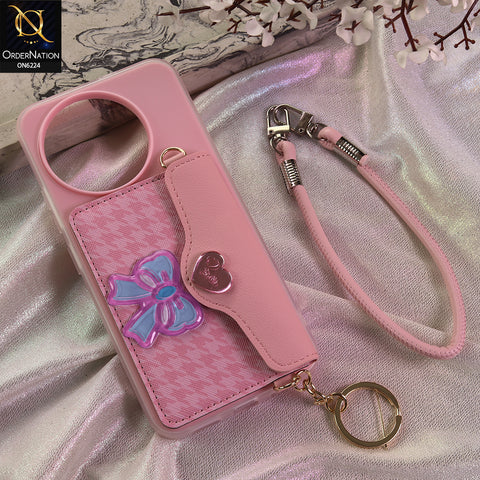 Tecno Spark 30 Pro Cover - Light Pink - New & Luxury Elegant Phone Case with Wallet Pocket & Shoulder Strap