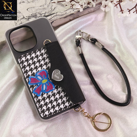 Tecno Spark 40C Cover - Black - New & Luxury Elegant Phone Case with Wallet Pocket & Shoulder Strap