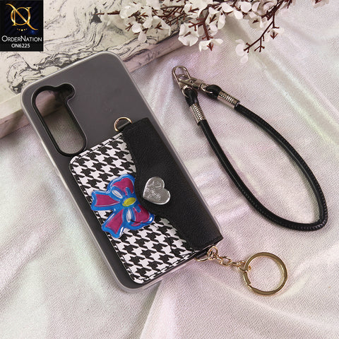 Tecno Spark 40 Pro Cover - Black - New & Luxury Elegant Phone Case with Wallet Pocket & Shoulder Strap