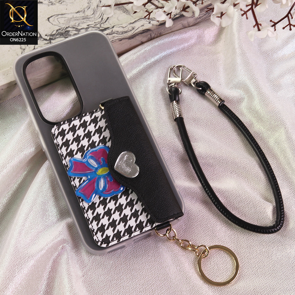 Tecno Spark 40 Pro Plus Cover - Black - New & Luxury Elegant Phone Case with Wallet Pocket & Shoulder Strap