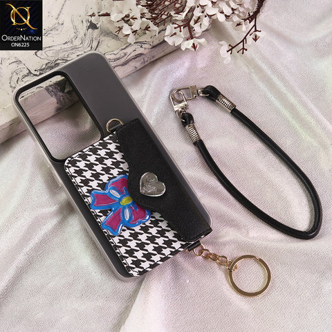 Vivo V30 Lite 4G Cover - Black - New & Luxury Elegant Phone Case with Wallet Pocket & Shoulder Strap