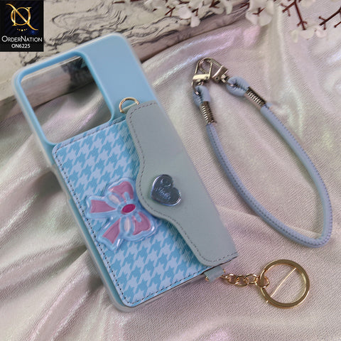 Vivo Y27s Cover - Blue - New & Luxury Elegant Phone Case with Wallet Pocket & Shoulder Strap