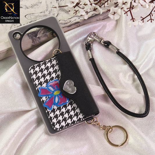 Infinix Zero 40 4G Cover - Black - New & Luxury Elegant Phone Case with Wallet Pocket & Shoulder Strap