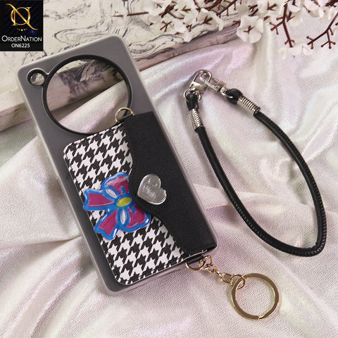 Infinix Zero 40 4G Cover - Black - New & Luxury Elegant Phone Case with Wallet Pocket & Shoulder Strap