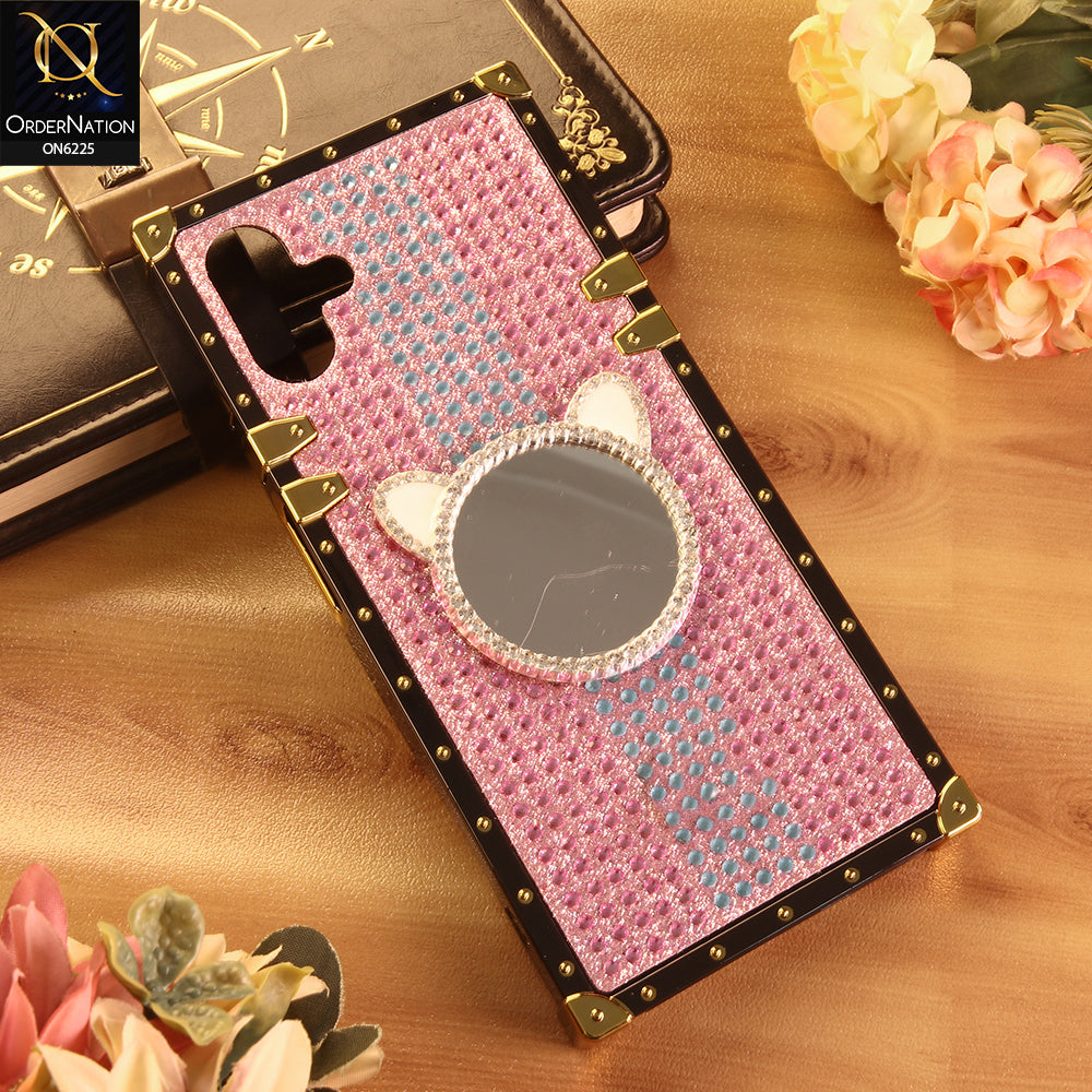 Samsung Galaxy A06 Cover -  Pink - New Glamorous Bling Phone Cover with Crystal Animal Design Ring Holder