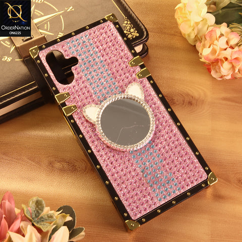 Samsung Galaxy A06 Cover -  Pink - New Glamorous Bling Phone Cover with Crystal Animal Design Ring Holder