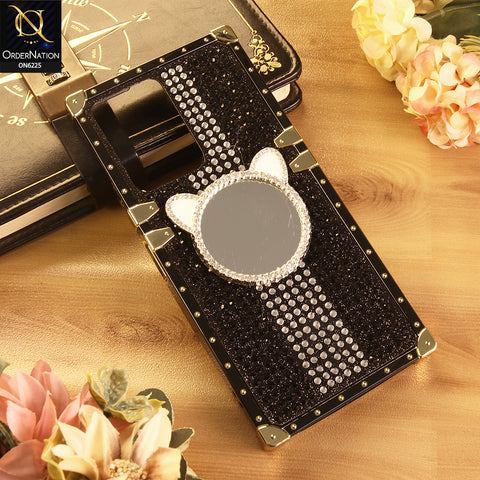 Vivo Y02 Cover -  Green - New Glamorous Bling Phone Cover with Crystal Animal Design Ring Holder