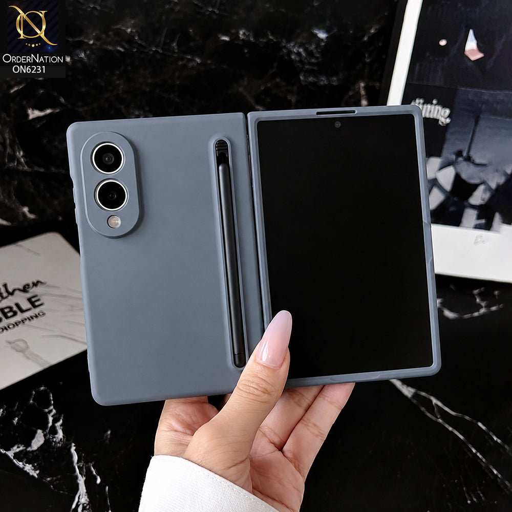 Samsung Galaxy Z Fold 8 Ultra Cover - Gray - Premium Protective Case with Built-In Stylus Pen, Note-Taking Function, Camera Protection & Shockproof Design