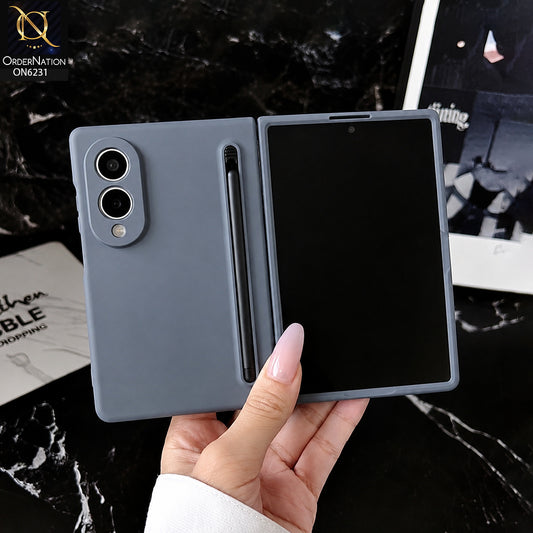 Samsung Galaxy Z Fold 8 Cover - Gray - Premium Protective Case with Built-In Stylus Pen, Note-Taking Function, Camera Protection & Shockproof Design