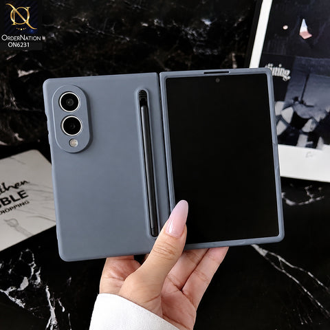 Samsung Galaxy Z Fold 8 Ultra Cover - Gray - Premium Protective Case with Built-In Stylus Pen, Note-Taking Function, Camera Protection & Shockproof Design