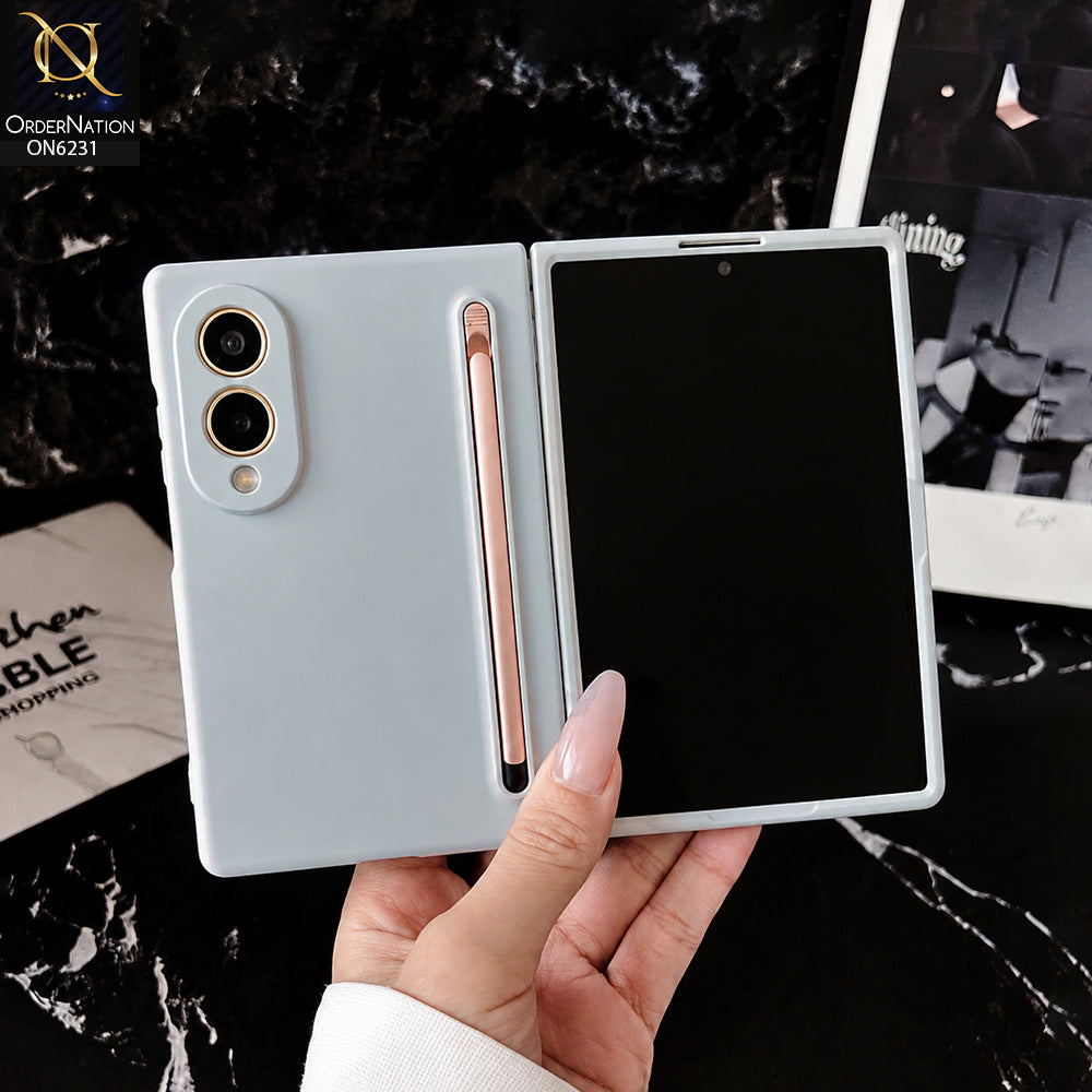 Samsung Galaxy Z Fold 8 Ultra Cover - Light Gray - Premium Protective Case with Built-In Stylus Pen, Note-Taking Function, Camera Protection & Shockproof Design