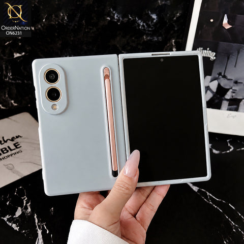 Samsung Galaxy Z Fold 8 Ultra Cover - Light Gray - Premium Protective Case with Built-In Stylus Pen, Note-Taking Function, Camera Protection & Shockproof Design