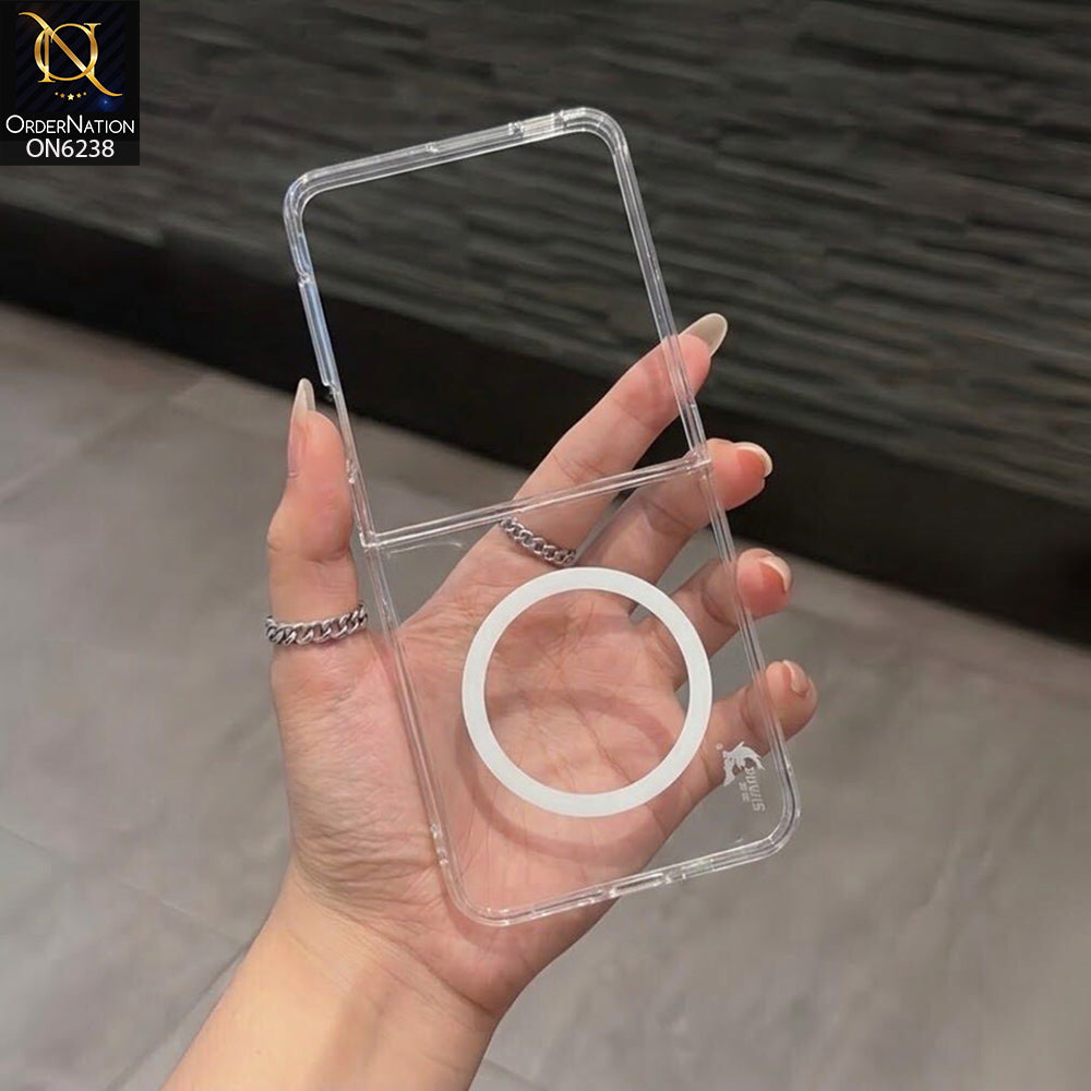 Samsung Galaxy Z Flip 8 Cover - Transparent - Ultra Slim Transparent Anti-Drop Protective Mobile Case