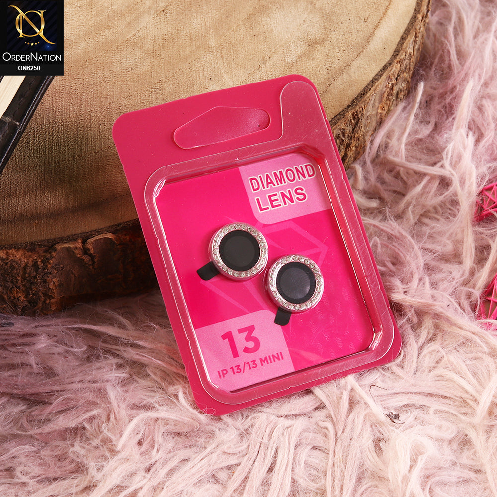 iPhone 13 Camera Lens - Pink - New Rhinestone Camera Lens Protector – Scratch Resistant Decorative Lens