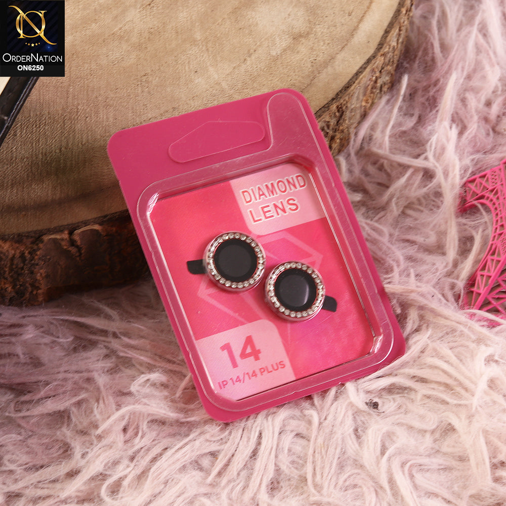 iPhone 14 Plus Camera Lens - Red - New Rhinestone Camera Lens Protector – Scratch Resistant Decorative Lens