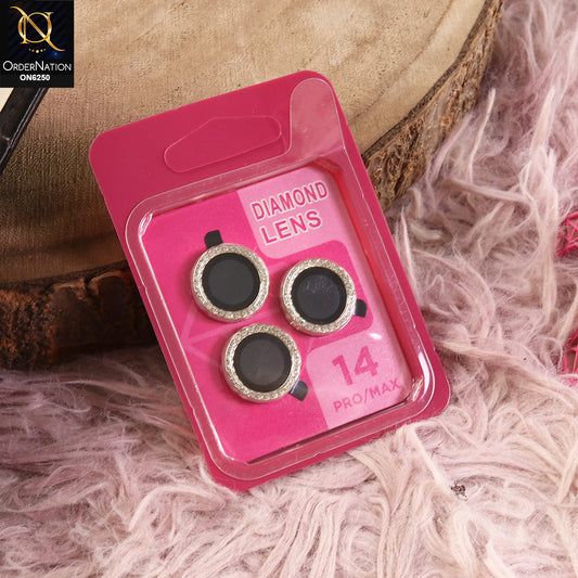 iPhone 14 Pro Max Camera Lens - Silver - New Rhinestone Camera Lens Protector – Scratch Resistant Decorative Lens