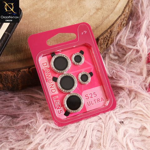 Samsung Galaxy S25 Ultra Camera Lens - Silver - New Rhinestone Camera Lens Protector – Scratch Resistant Decorative Lens
