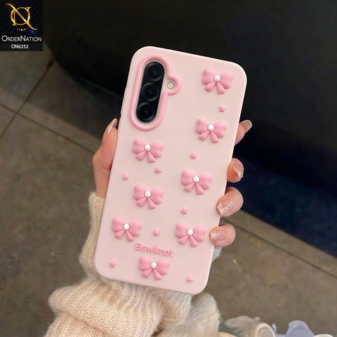 Samsung Galaxy A36 Cover - Pink - 3D Bowknot Flower Phone Case – Cute Bow & Floral Design Protective Cover