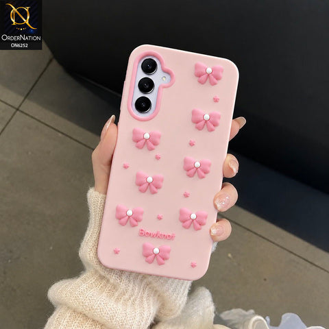 Samsung Galaxy S23 FE Cover - Pink - 3D Bowknot Flower Phone Case – Cute Bow & Floral Design Protective Cover
