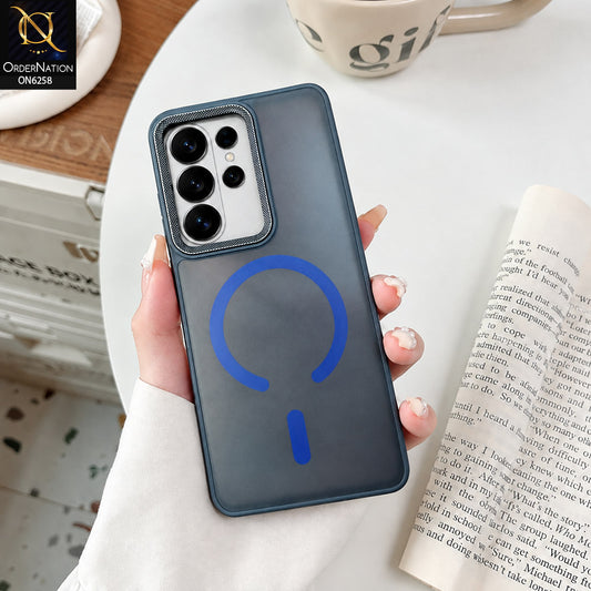 Samsung Galaxy S26 Ultra Cover - Blue - Shockproof Protective Phone Case with Raised Camera Lens Guard and Stylish Ring Pattern Design
