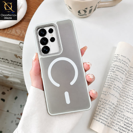 Samsung Galaxy S26 Ultra Cover - Grey - Shockproof Protective Phone Case with Raised Camera Lens Guard and Stylish Ring Pattern Design
