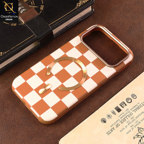 iPhone 17 Pro Max Cover - Brown - Luxury Magnetic Compatible Phone Case with Magnetic Ring Holder & Camera Protection