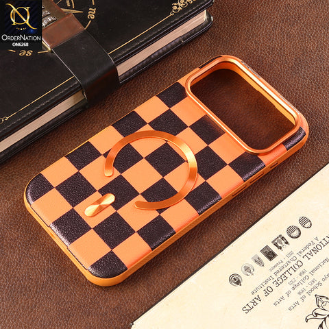 iPhone 17 Pro Max Cover - Orange - Luxury Magnetic Compatible Phone Case with Magnetic Ring Holder & Camera Protection