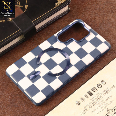 Samsung Galaxy S25 Ultra Cover - Blue - Luxury Magnetic Compatible Phone Case with Magnetic Ring Holder & Camera Protection