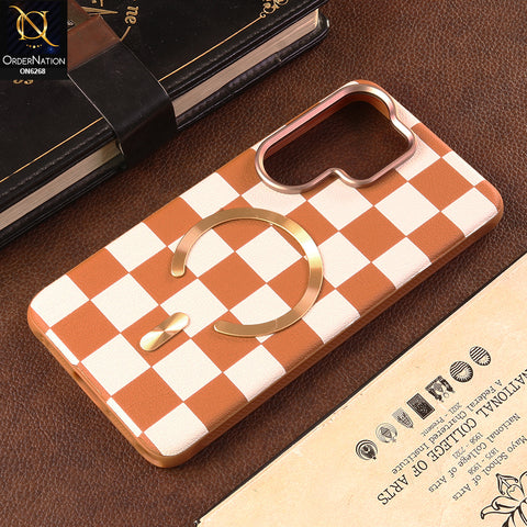 Samsung Galaxy S26 Ultra Cover - Brown - Luxury Magnetic Compatible Phone Case with Magnetic Ring Holder & Camera Protection