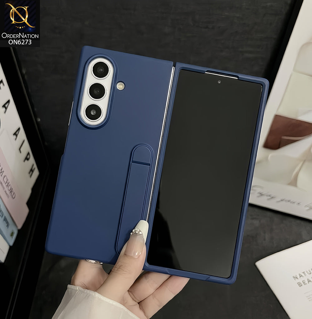 Samsung Galaxy Z Fold 8 Ultra Cover - Blue - Protective Phone Case with Built-In Kickstand, Dual Camera Lens Guard and Full Screen Protection