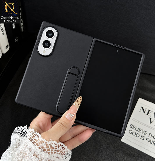 Samsung Galaxy Z Fold 8 Cover - Black - Protective Phone Case with Built-In Kickstand, Dual Camera Lens Guard and Full Screen Protection