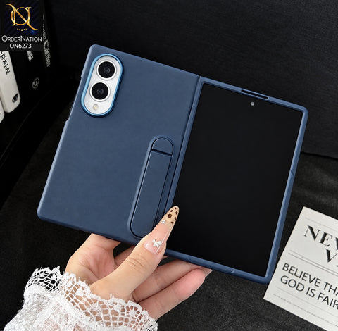 Samsung Galaxy Z Fold 8 Cover - Blue - Protective Phone Case with Built-In Kickstand, Dual Camera Lens Guard and Full Screen Protection
