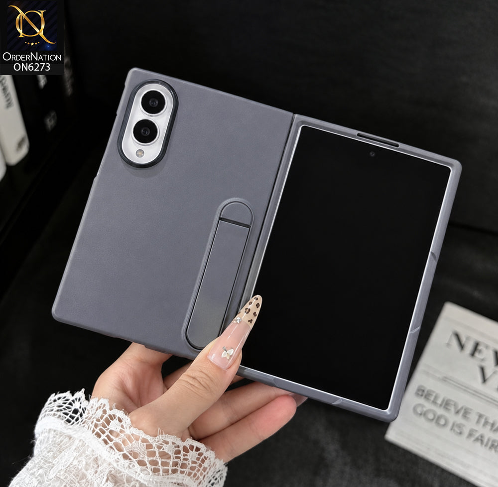 Samsung Galaxy Z Fold 8 Cover - Grey - Protective Phone Case with Built-In Kickstand, Dual Camera Lens Guard and Full Screen Protection