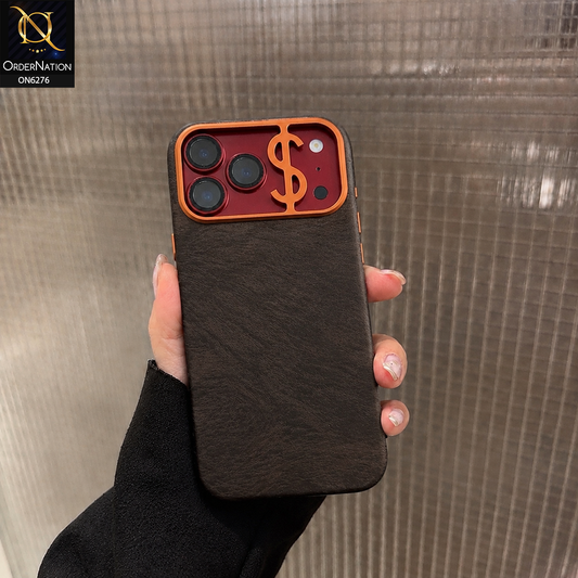 iPhone 18 Pro Max Cover - Brown - Luxury Designer Phone Case with Statement Emblem and Protective Camera Cover