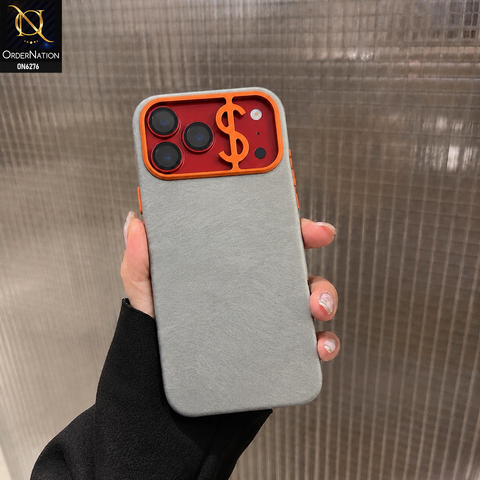 iPhone 18 Pro Max Cover - Gray - Luxury Designer Phone Case with Statement Emblem and Protective Camera Cover
