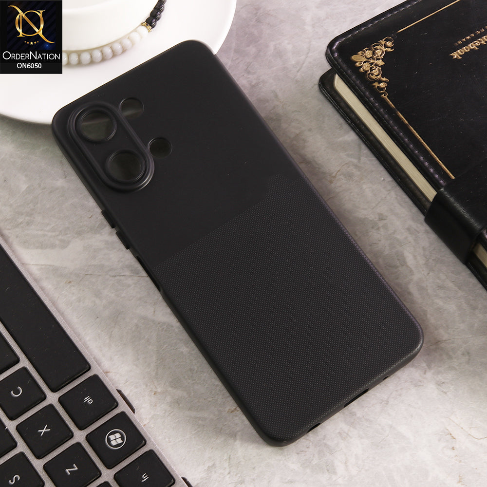 Vivo Y6t 5G Cover - Black - New Shockproof Textured Grip Silicone Cover With Premium Micro-Dot Textured Case