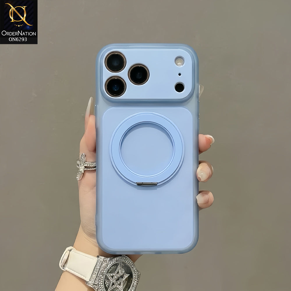 iPhone 18 Pro Max Cover - Blue - Ring Holder Kickstand Phone Case with Camera Protection