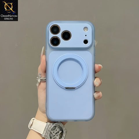 iPhone 18 Pro Max Cover - Blue - Ring Holder Kickstand Phone Case with Camera Protection