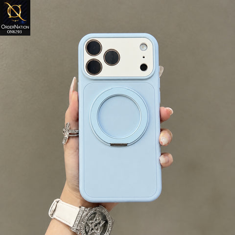 iPhone 17 Pro Max Cover - Sky Blue - Ring Holder Kickstand Phone Case with Camera Protection