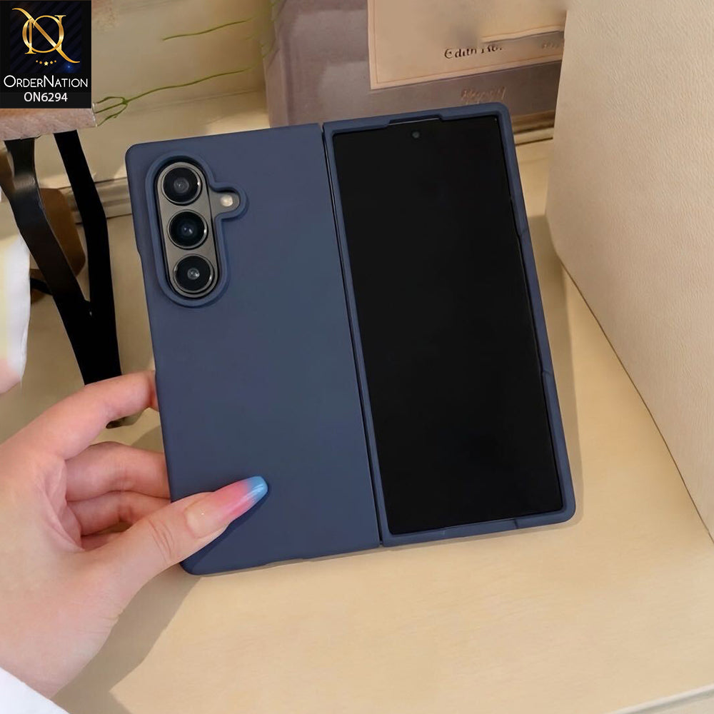 Samsung Galaxy Z Fold 8 Ultra Cover - Blue - Silicone Foldable Phone Case with Full-Cover Protection and Raised Camera Guard