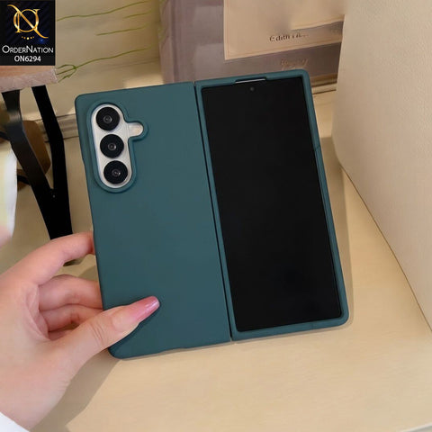 Samsung Galaxy Z Fold 7 Cover - Green - Silicone Foldable Phone Case with Full-Cover Protection and Raised Camera Guard