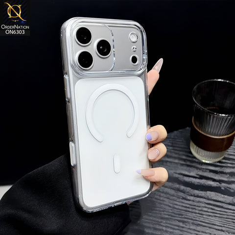 iPhone 18 Pro Max Cover - Transparent - Clear Magnetic Phone Case with Circular Ring Design & Shockproof Protective Cover