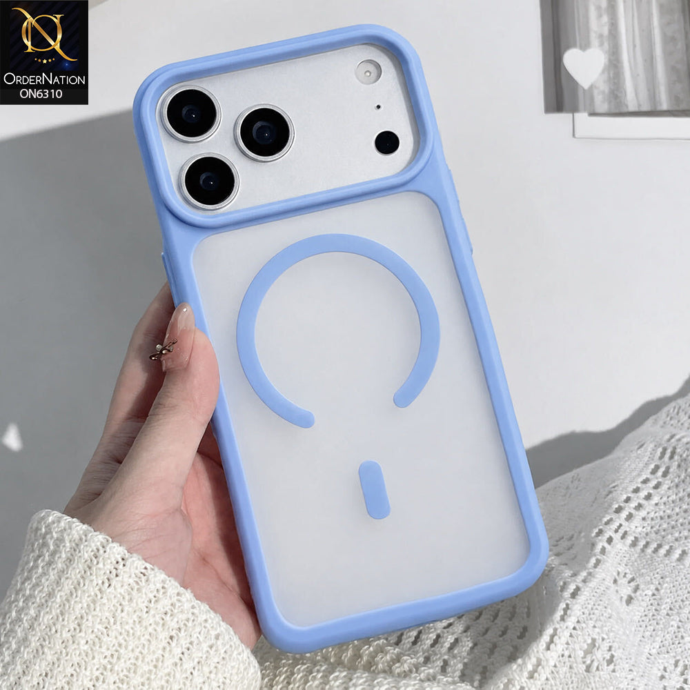 iPhone 17 Pro Max Cover - Blue - Protective Phone Case with Transparent Back, Raised Camera Protection and Shockproof Edges