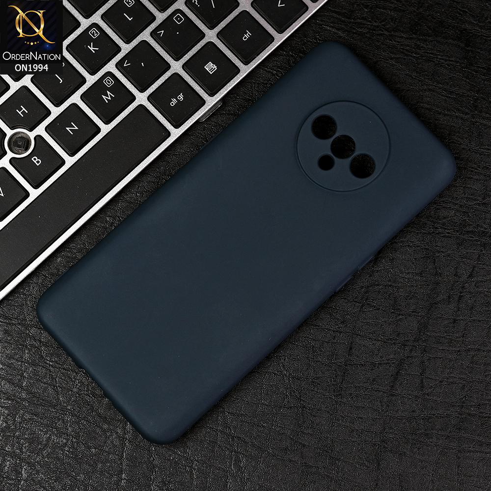 OnePlus 7T Cover - Blue - Matte Shockproof Sillica Gel Soft Case