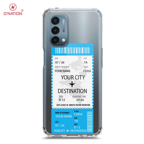 OnePlus Nord N200 5G Cover - Personalised Boarding Pass Ticket Series - 5 Designs - Clear Phone Case - Soft Silicon Borders