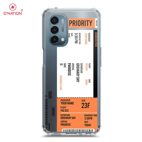 OnePlus Nord N200 5G Cover - Personalised Boarding Pass Ticket Series - 5 Designs - Clear Phone Case - Soft Silicon Borders