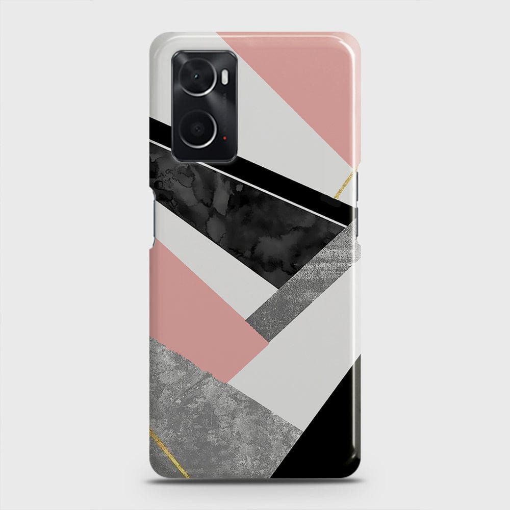 Oppo K10 - Matte Finish - Geometric Luxe Marble Trendy Printed Hard Case with Life Time Colors Guarante ( Fast Delivery )