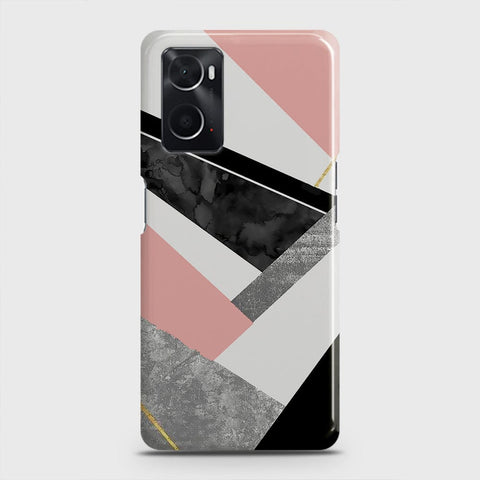 Oppo K10 - Matte Finish - Geometric Luxe Marble Trendy Printed Hard Case with Life Time Colors Guarante ( Fast Delivery )